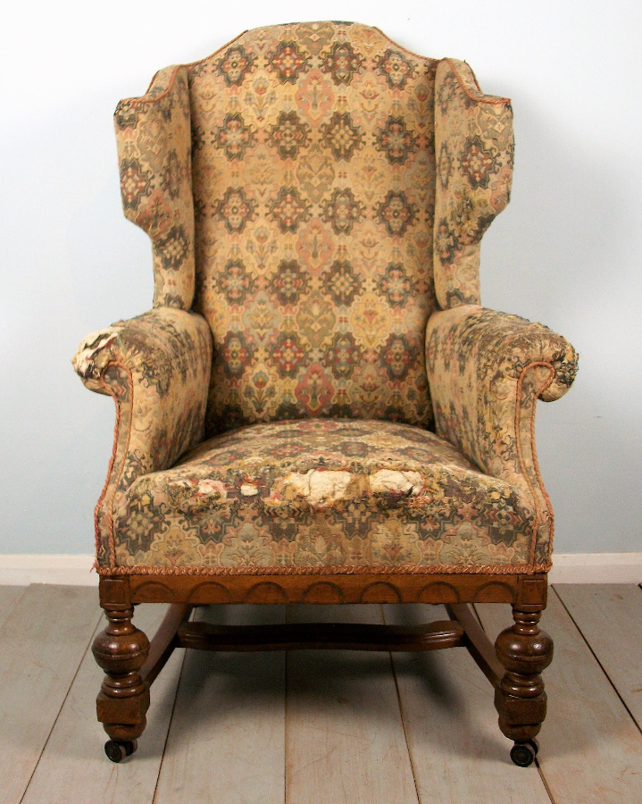 William and Mary Wing Back Armchair 